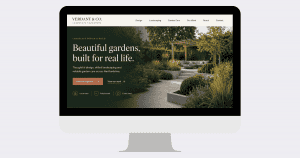 Image of a Landscape Gardeners Website - pretty but in need of a technical SEO fix to get discovered by search engines and AI
